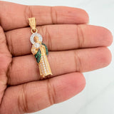 Dije San Judas Tadeo 2.65 g / 1 1/2 in Tres Oros 18K