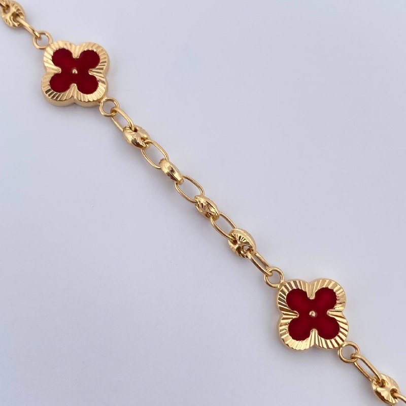 Bracelet Clover Gc 4.55gr / 7.5in / 18K Gold &