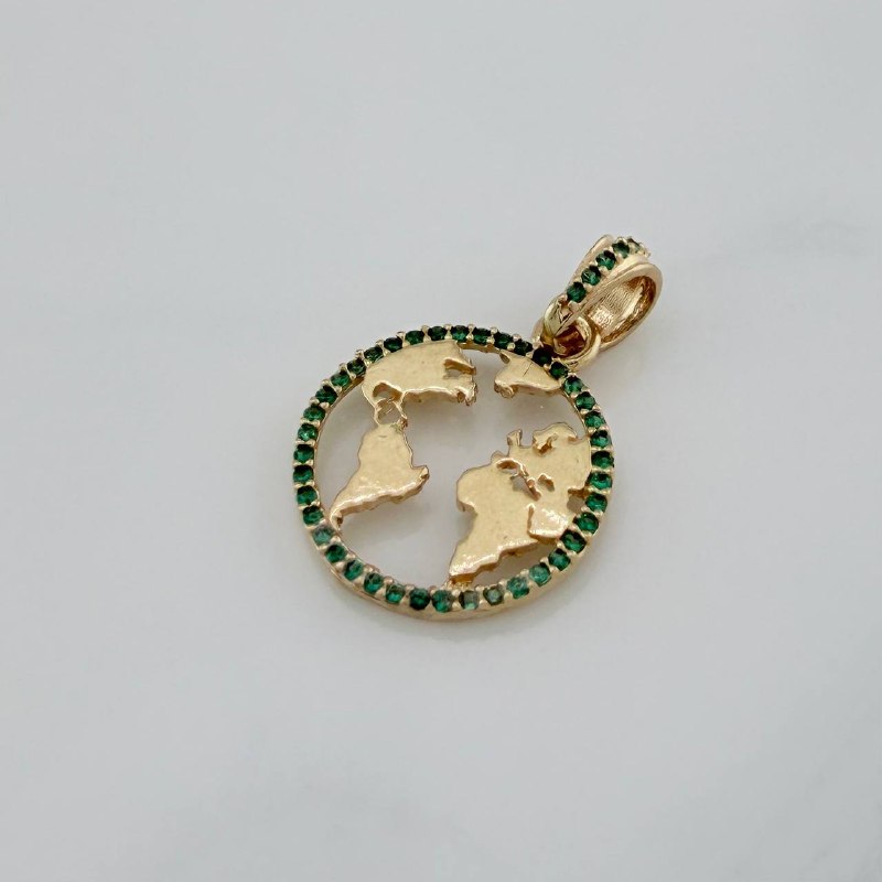 Dije Silueta Tierra 2.1 g / 1 in Oro Amarillo 18K