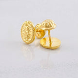 Virgin of Guadalupe Stud Earrings 0.7g / in / 8.35mm 18K Yellow Gold