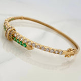 Pulso Stone Green 11.1 g / 7 1/2 in Oro Amarillo 18K