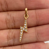 Lightning Bolt Pendant 1.15gr / 1 in / Yellow Gold 18K &