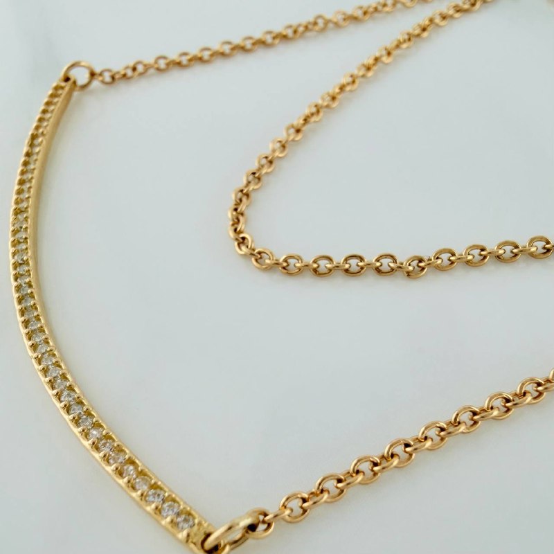 Half Moon Chain Classic Link 4.1gr / 17 1/2 in / Yellow Gold Nac.Esp. 18K $