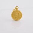 Pendant Circle Letter P 0.45g / 3/4 in Yellow Gold 18K