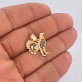 Rooster Pendant 2.7gr / 0.9in / Two Tone Black Yellow 18K $