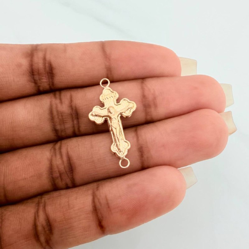Herraje Cruz Cristo 1gr / 1 in / Oro Amarillo 18K %