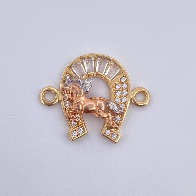Charm Horseshoe Horse 1.85gr / 0.7in / 18K Gold &