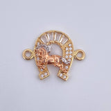 Charm Horseshoe Horse 1.85gr / 0.7in / 18K Gold &