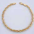 Rope Bracelet 2.7gr / 7 3/4 in / 14K Yellow Gold +3 Italy &