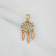 Dije Corazon Atrapasueños 1.5 g / 1 in Dos Oros Amarillo Rosa 18K