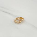 Candongas Carril 0.85 g / 1/2 in Oro Amarillo 18K