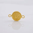 Charm Circle Letter E 0.35g / 1/2 in 18K Yellow Gold