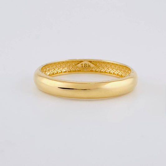 Anillo Argolla Lisa Media Caña 2.7g / T10 3/4 Oro Amarillo 18K