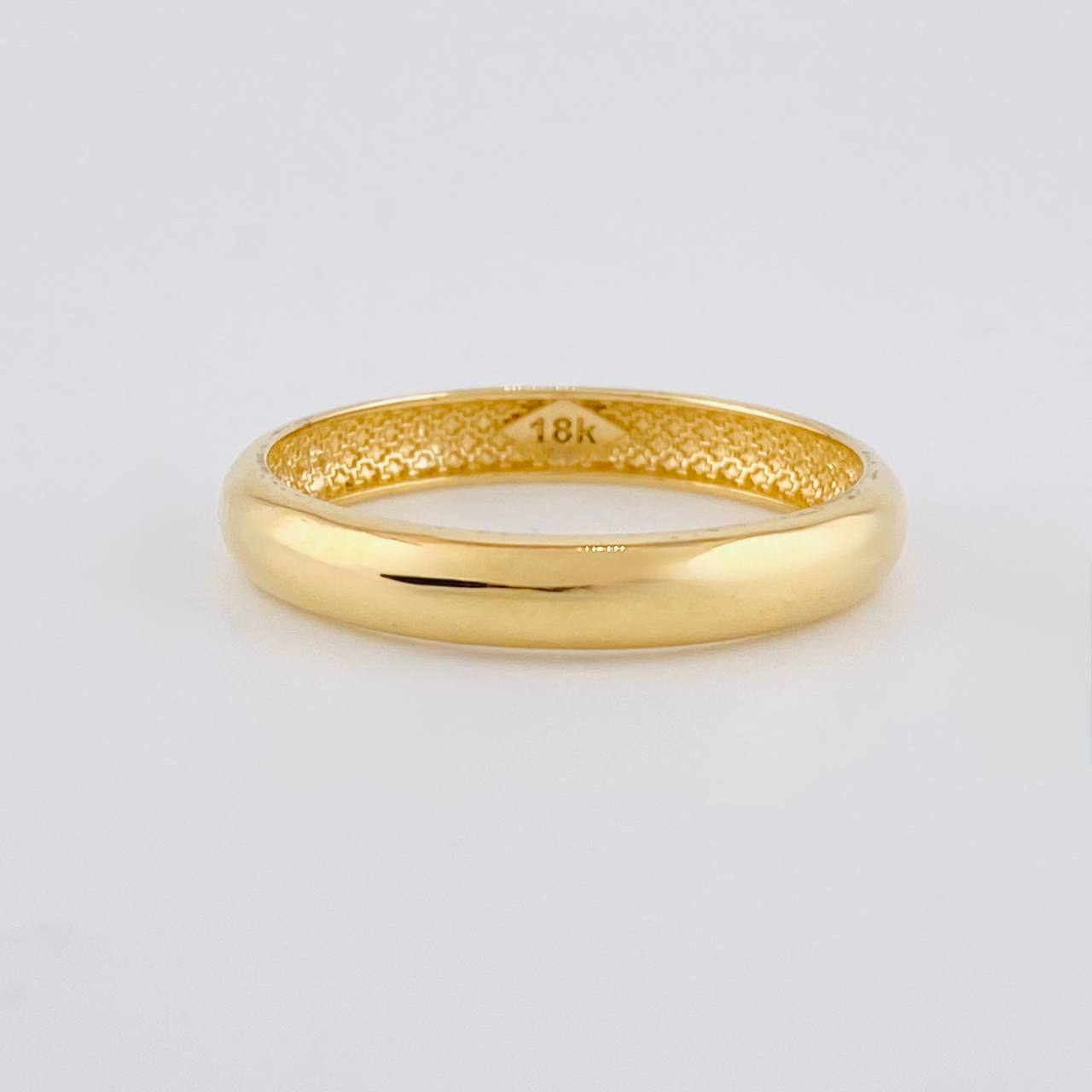 Plain Half-Round Band Ring 2.5g / T9 3/4 Yellow Gold 18K