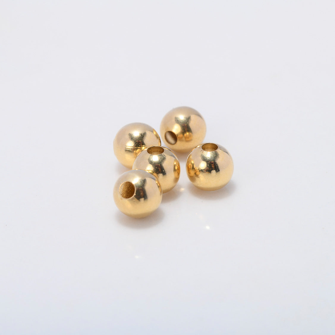 Bead Polished 5mm / 0.14gr Yellow Gold &