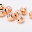 Bead Diamond Cut 0.25gr / 7mm Rose Gold &