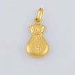 Pendant Money Bag 0.5 g / 3/4 in 18K Yellow Gold