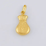 Pendant Money Bag 0.55 g / 3/4 in Yellow Gold 18K
