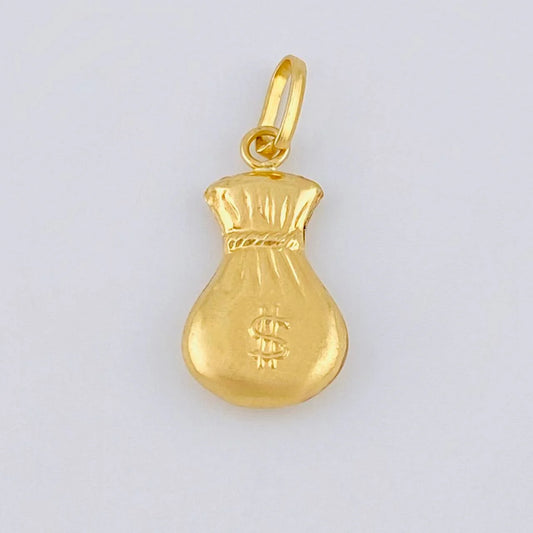 Dije Bolsa De Dinero 0.6 g / 3/4 in Oro Amarillo 18K