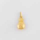 Dije Bolsa De Dinero 0.45 g / 3/4 in Oro Amarillo 18K