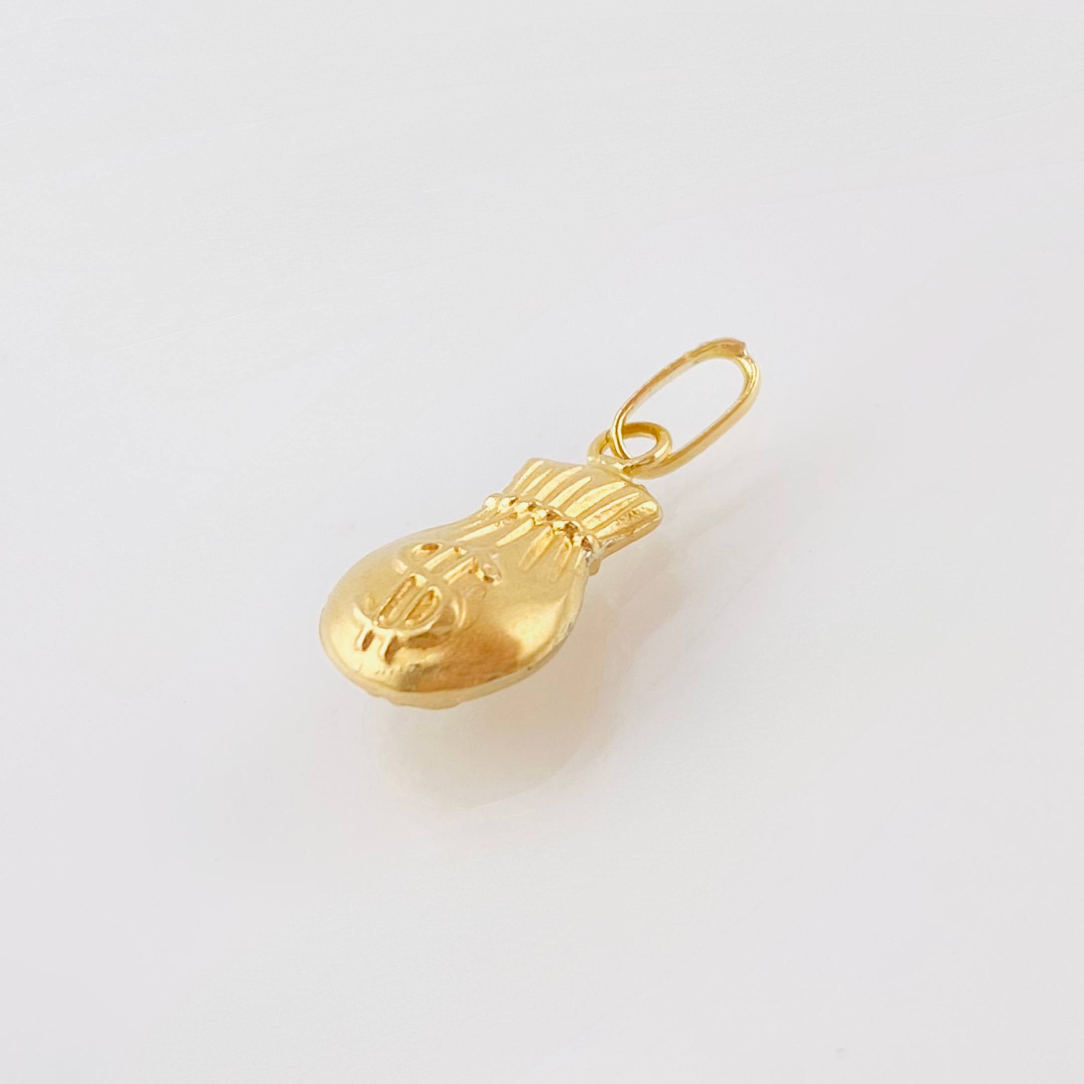 Dije Bolsa De Dinero 0.45 g / 3/4 in Oro Amarillo 18K