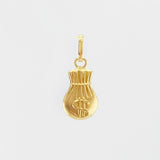 Dije Bolsa De Dinero 0.55 g / 3/4 in Oro Amarillo 18K