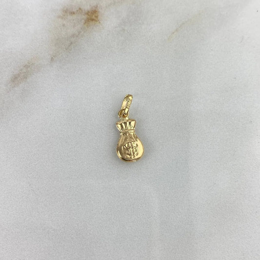 Dije Bolsa De Dinero 0.35 g / 3/4 in Oro Amarillo 18K