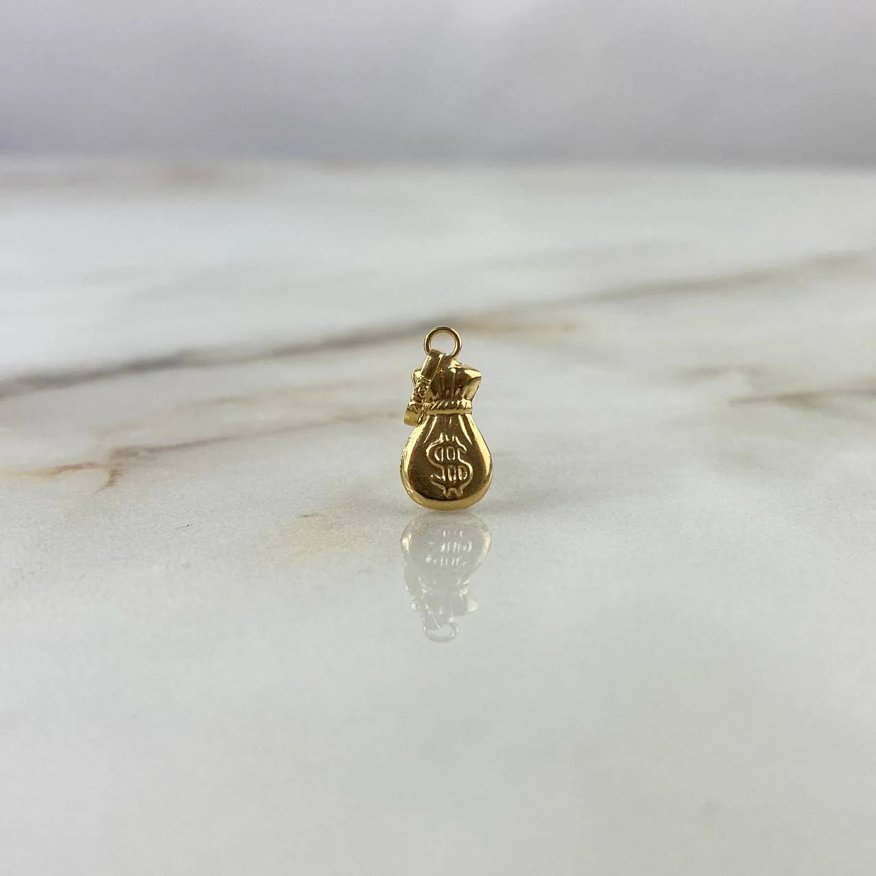 Pendant Money Bag 0.35 g / 3/4 in 18K Yellow Gold