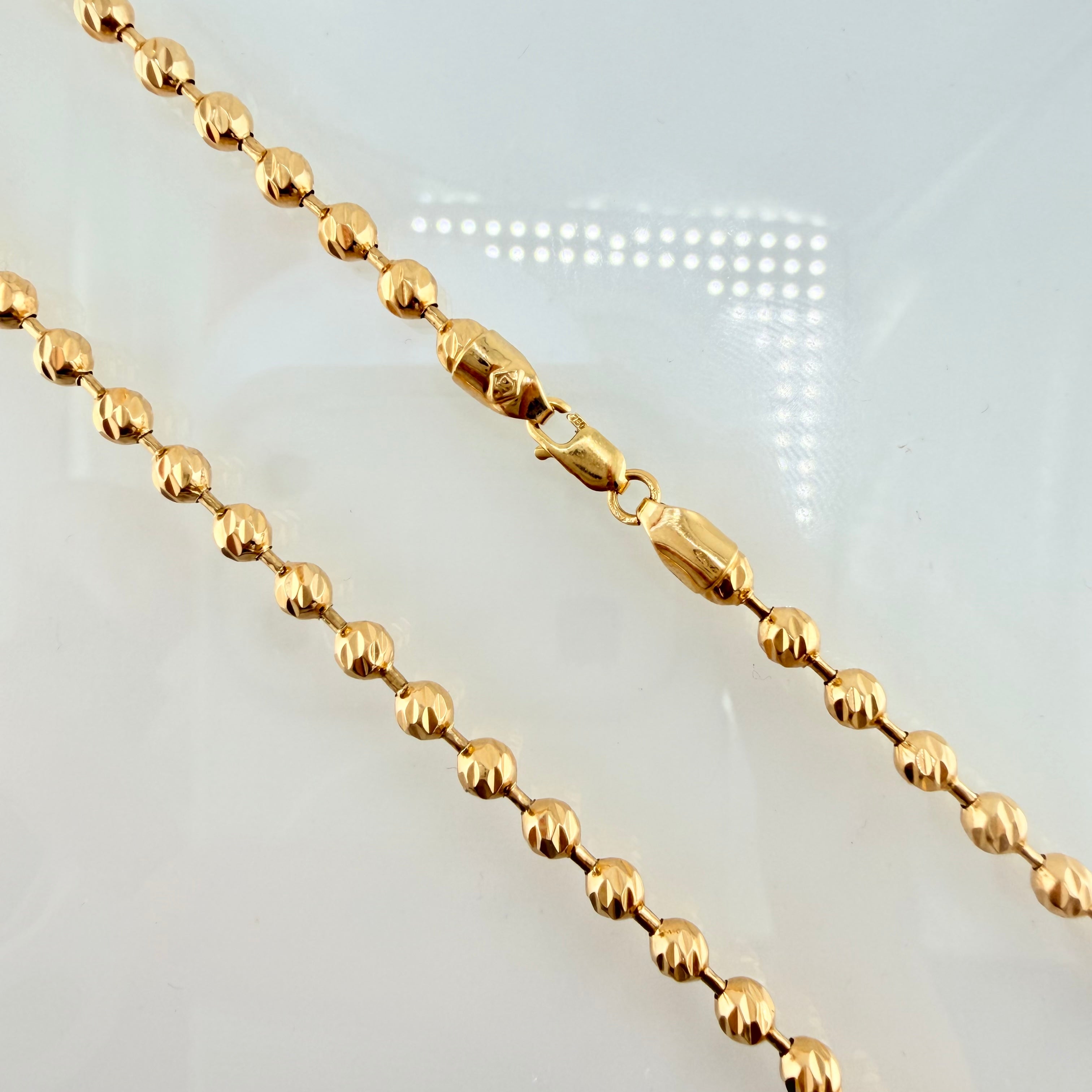 Cadena Militar 22.6gr / 23 1/2 in / 3.8mm Oro Amarillo +3 18K ©