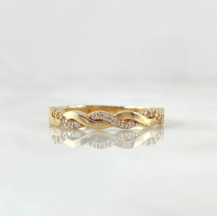 Intertwined Channel Ring 1.7 g / T6 3/4 18K Yellow Gold