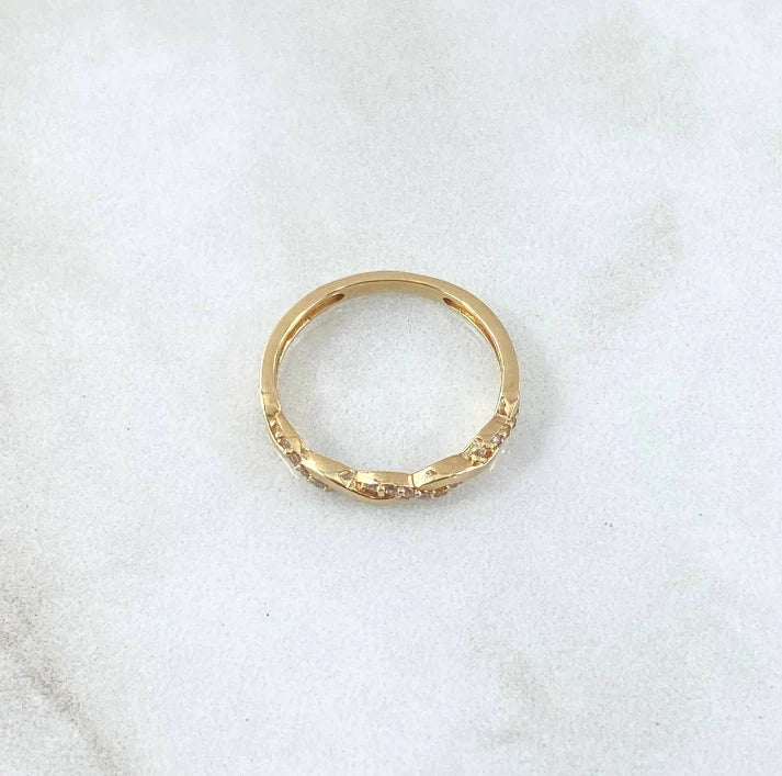Intertwined Channel Ring 1.7 g / T6 3/4 18K Yellow Gold