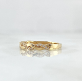 Anillo Carril Entrelazado 1.85gr / T8 / Oro Amarillo 18K