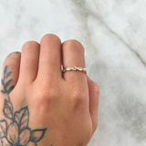 Anillo Carril Entrelazado 1.85gr / T8 / Oro Amarillo 18K