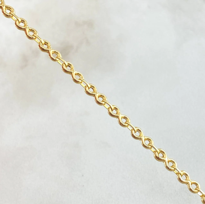 Tobillera Infinito 3.05gr / 9 3/4 in / Oro Amarillo 18K *