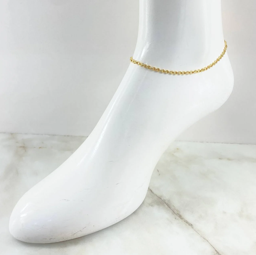 Tobillera Infinito 3.05gr / 9 3/4 in / Oro Amarillo 18K *