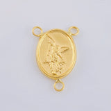 Herraje Crucero San Miguel Arcangel 0.95 g / 3/4 in Oro Amarillo 18K