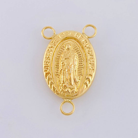 Herraje Crucero Virgen De Guadalupe 1.1 g / 1 in Oro Amarillo 18K