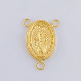 Herraje Crucero Virgen De La Milagrosa 1.1 g / 3/4 in Oro Amarillo 18K