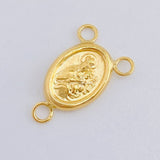 Herraje Crucero Virgen Del Carmen 0.45 g / 1/2 in Oro Amarillo 18K