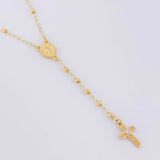 Rosary Miraculous Virgin Cross Mesh 4.05g / 22 in / 2.25mm Yellow Gold 18K