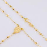 Rosary Miraculous Virgin Cross Mesh 4.05g / 22 in / 2.25mm Yellow Gold 18K