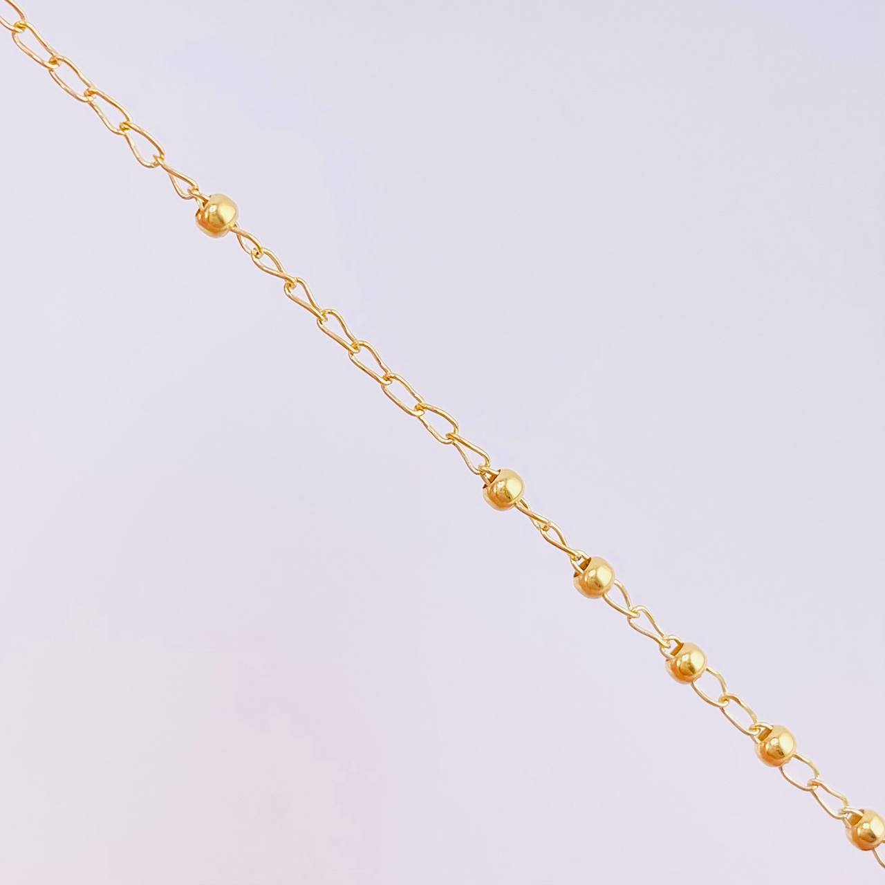 Rosary Miraculous Virgin Cross Mesh 4.05g / 22 in / 2.25mm Yellow Gold 18K