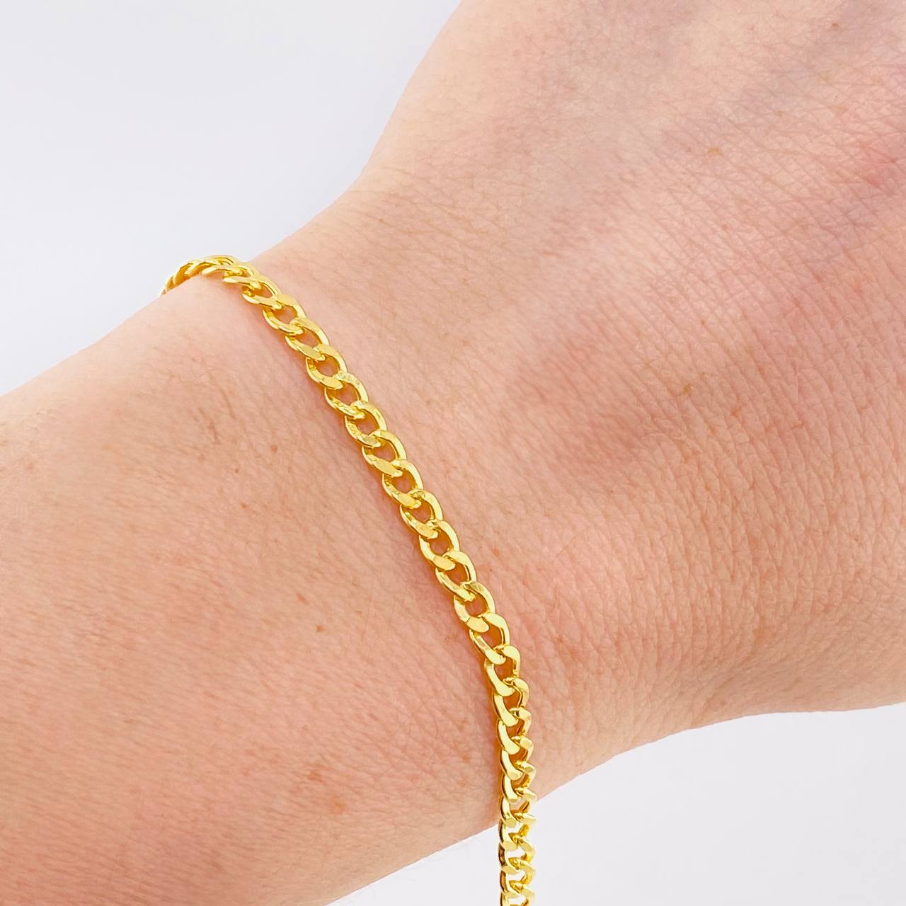 Pulso Cubano 2.3 g / 18.5 cm / 3.35 mm Oro Amarillo 18K