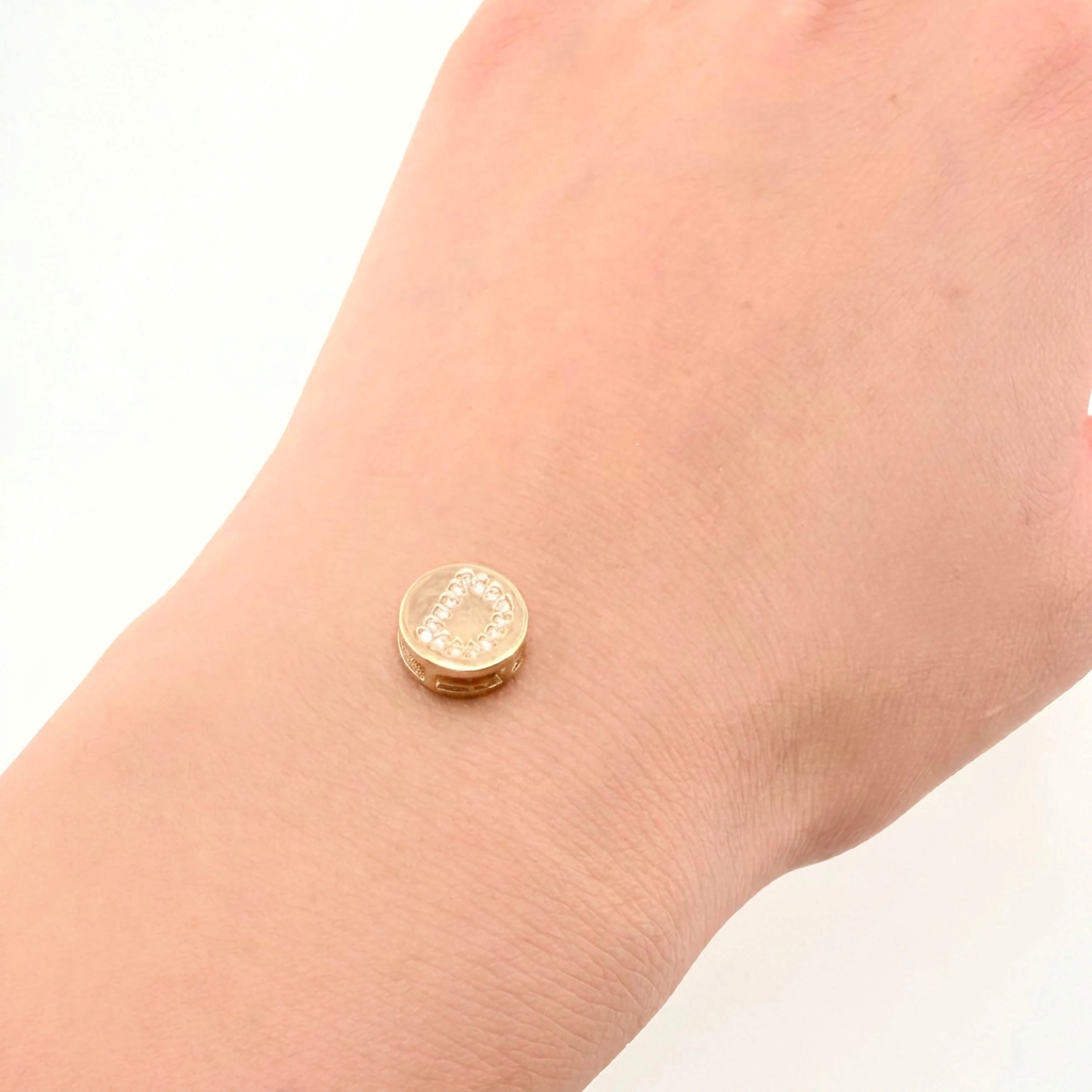 Dije Herraje Letra D 1.35gr / 1/2 in / Oro Amarillo 18K *