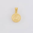 Dije Letra Z Doble Textura 0.6g / 3/4 in Oro Amarillo 18K