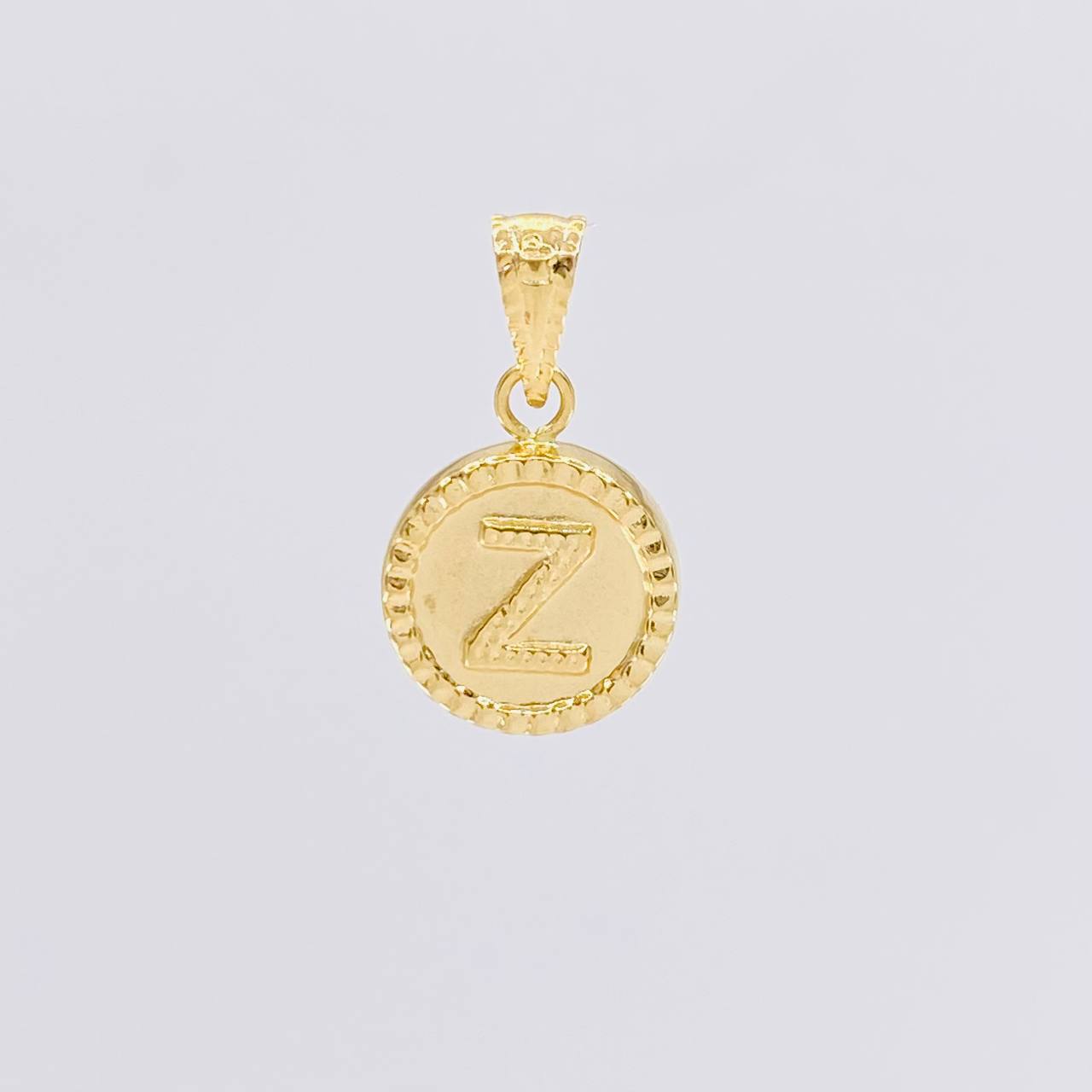 Dije Letra Z Doble Textura 0.6g / 3/4 in Oro Amarillo 18K