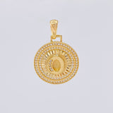 Dije Medalla Letra O 4.65g / 1 1/4 in Oro Amarillo 18K