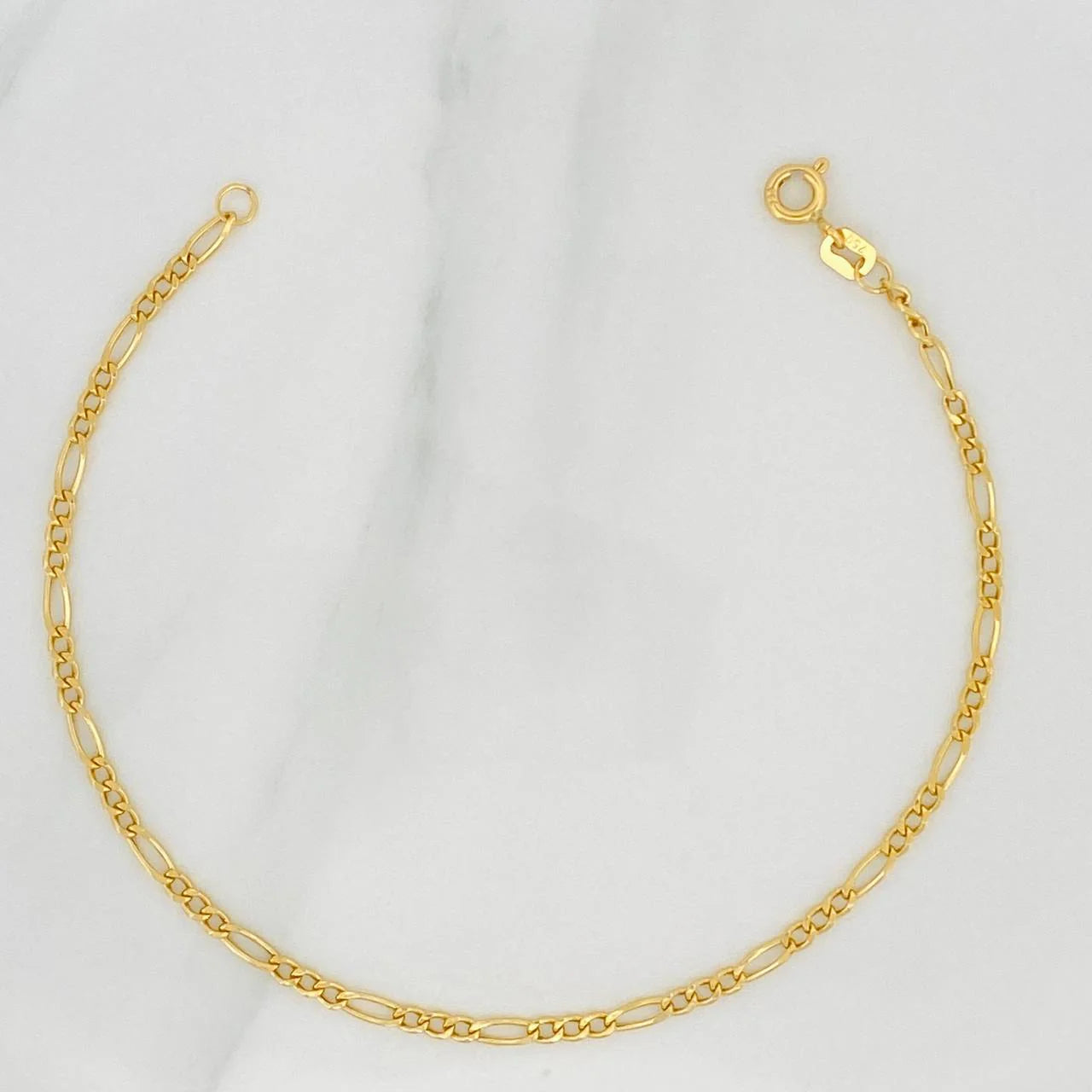 Pulso Figaro 1.15 g / 8 in / 2.4 mm Oro Amarillo 18K