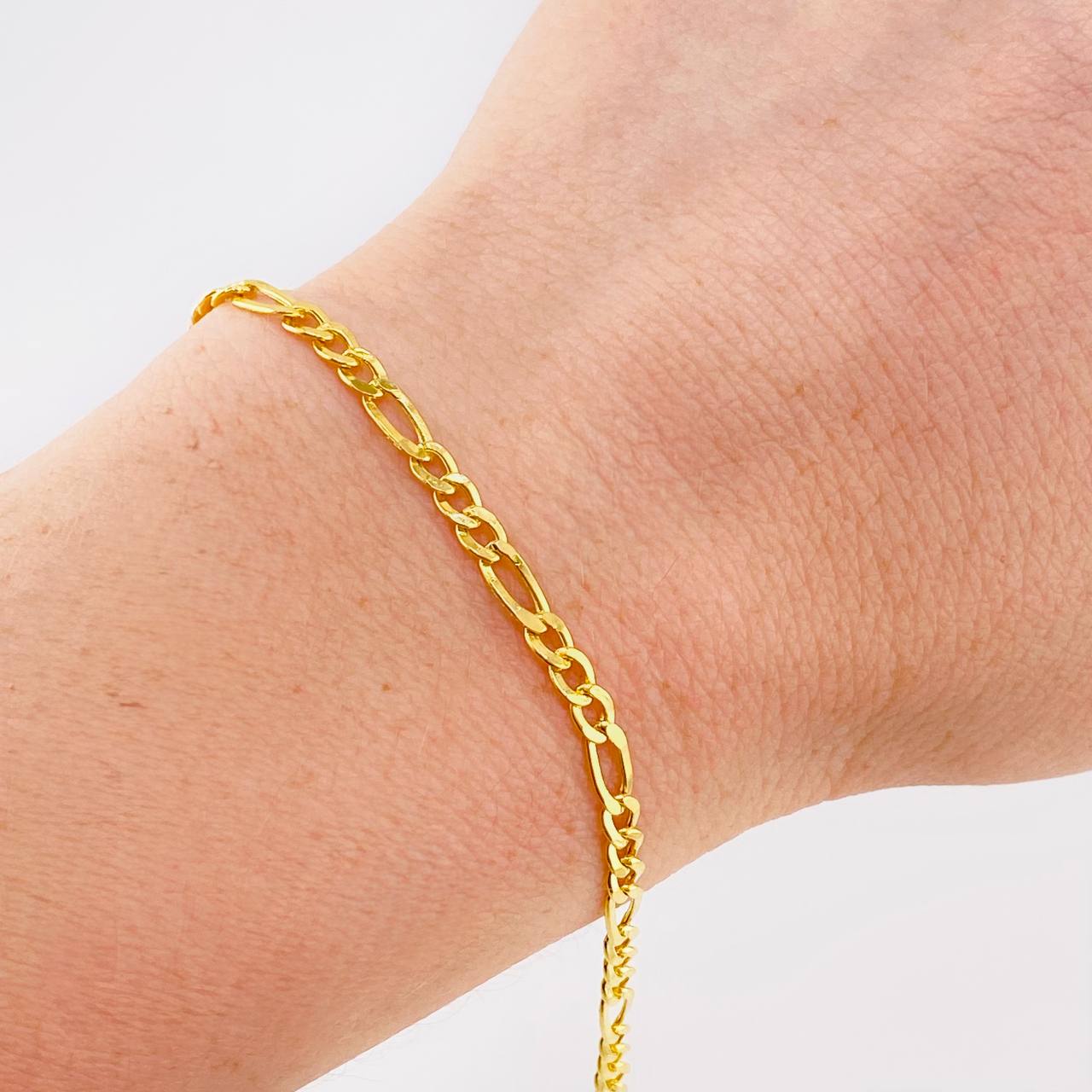 Figaro Bracelet 2.15 g / 1 1/4 in / 3.25 mm 18K Yellow Gold