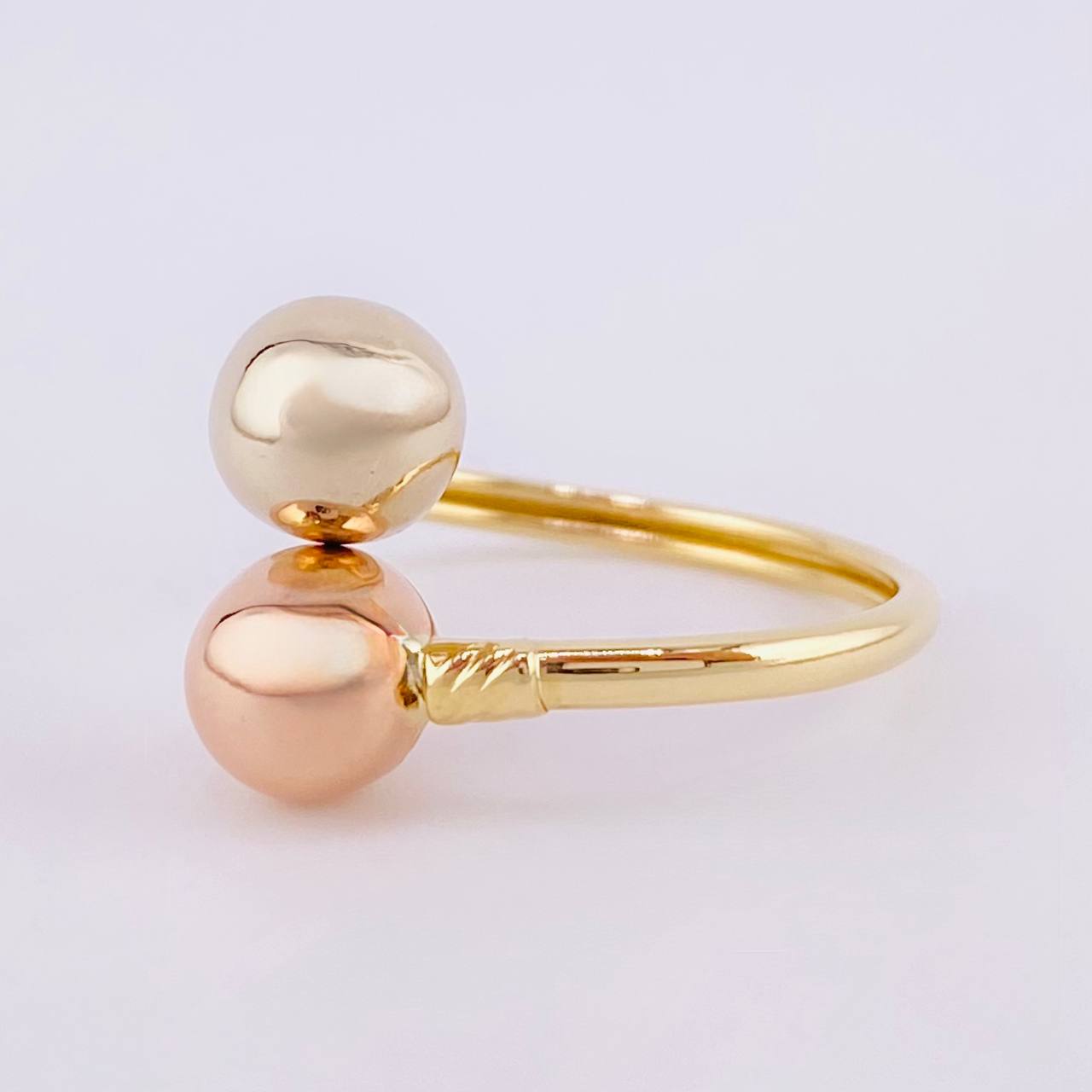 Anillo Tu Y Yo 1.7 g / T8 Tres Oros 18K
